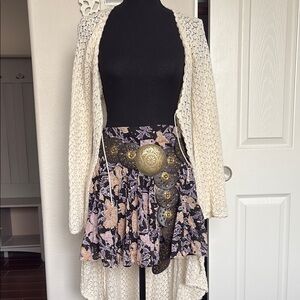 Free people end of the island floral skirt